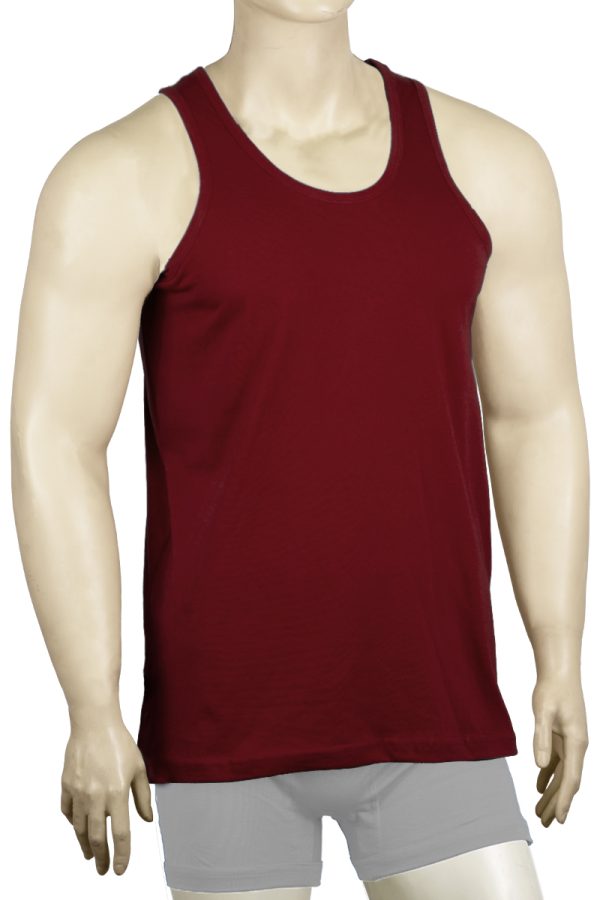 Men's Crimson crew neck sleeveless shirt